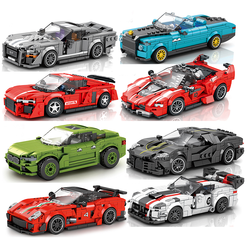 City Car Vehicle Speed Champion Racer Building Blocks Bricks Racing ...