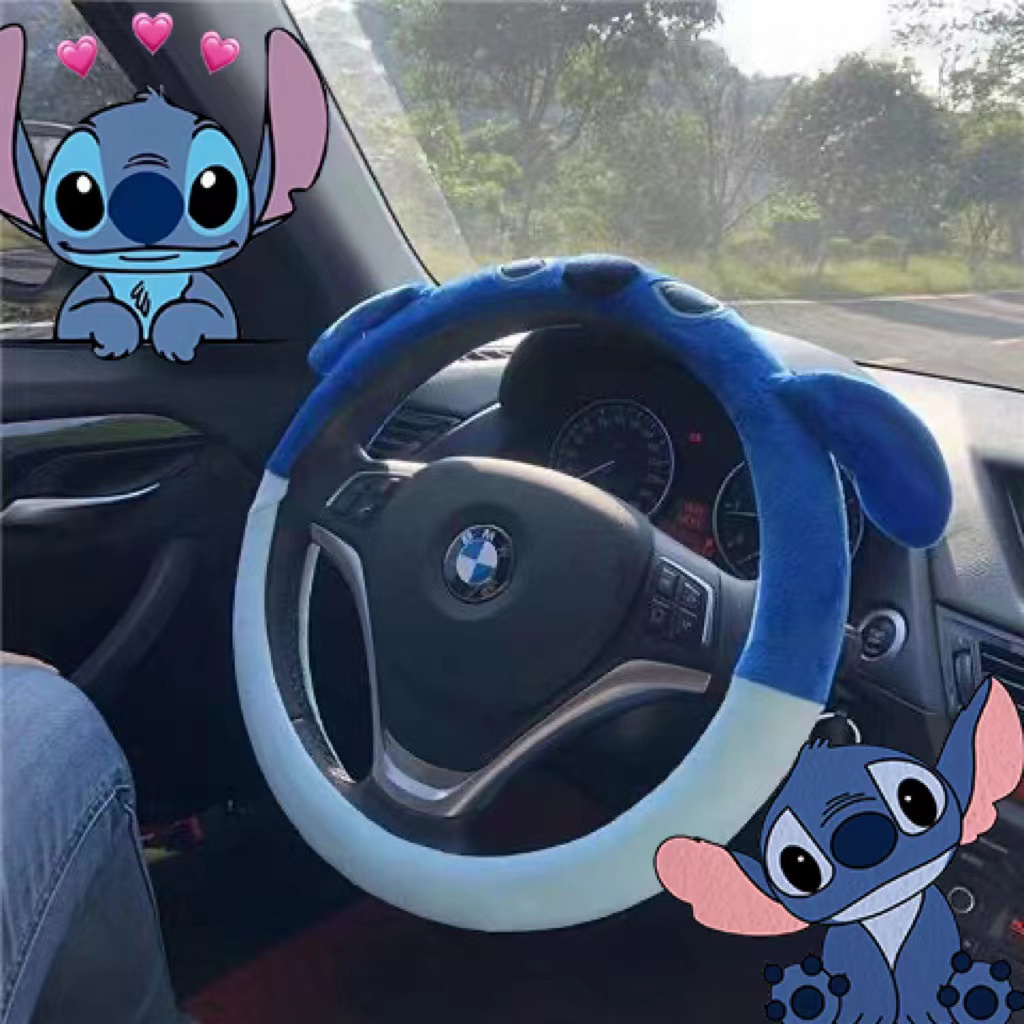 Stitch Car Steering Wheel Cover Four Seasons Universal 38cm Plush