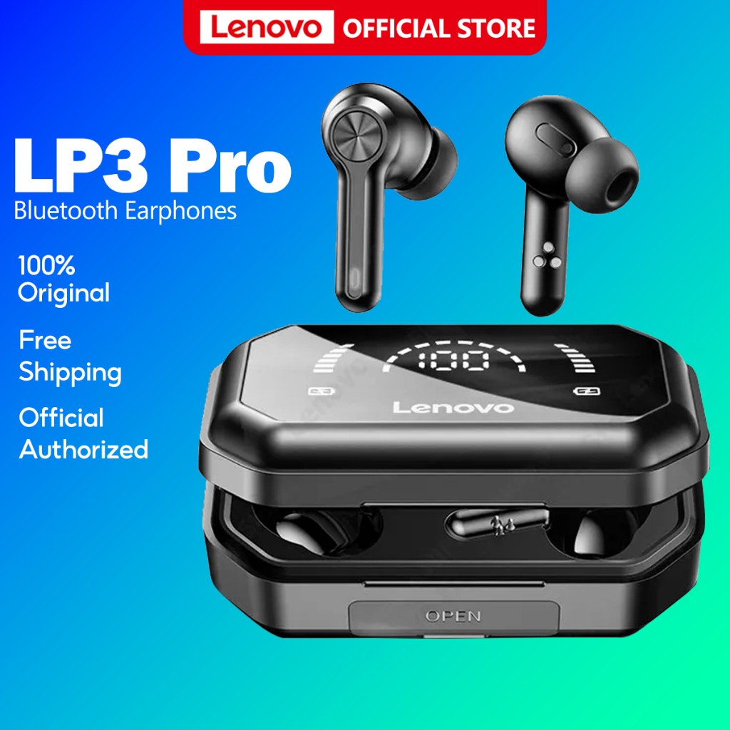 Lenovo Lp3 Pro Bluetooth 5 0 Earphones True Wireless Earbuds Tws With Display And 1200mah Large