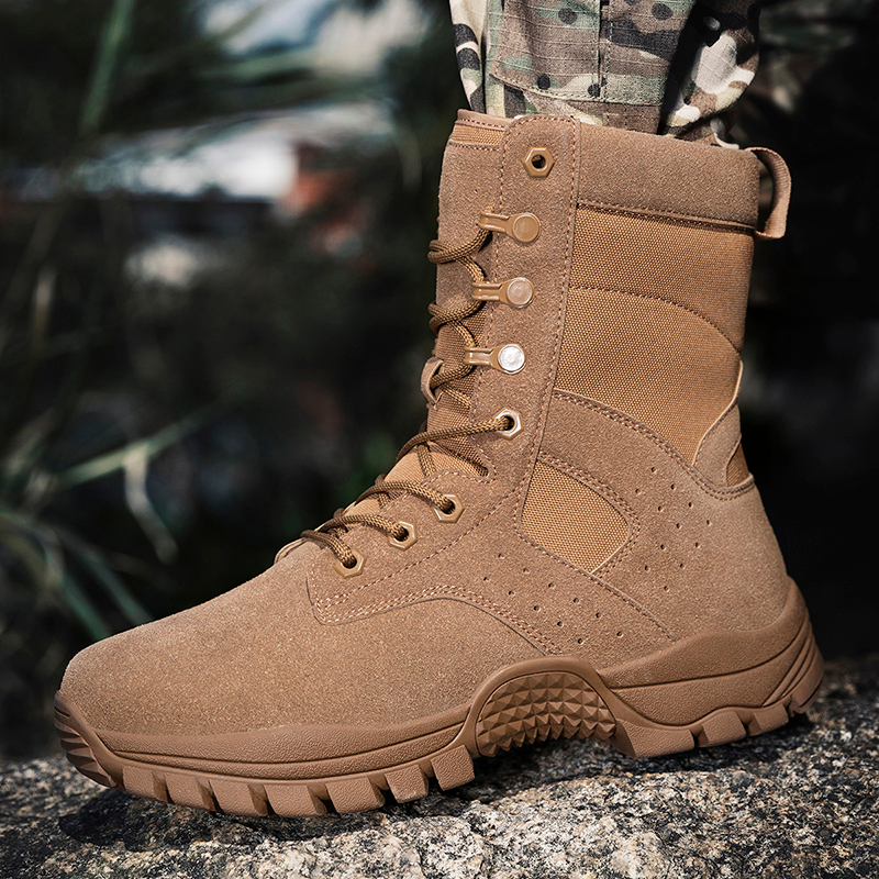 Men's Tactical Combat Boots High Cut Tactical Boots Heavy Duty Hiking