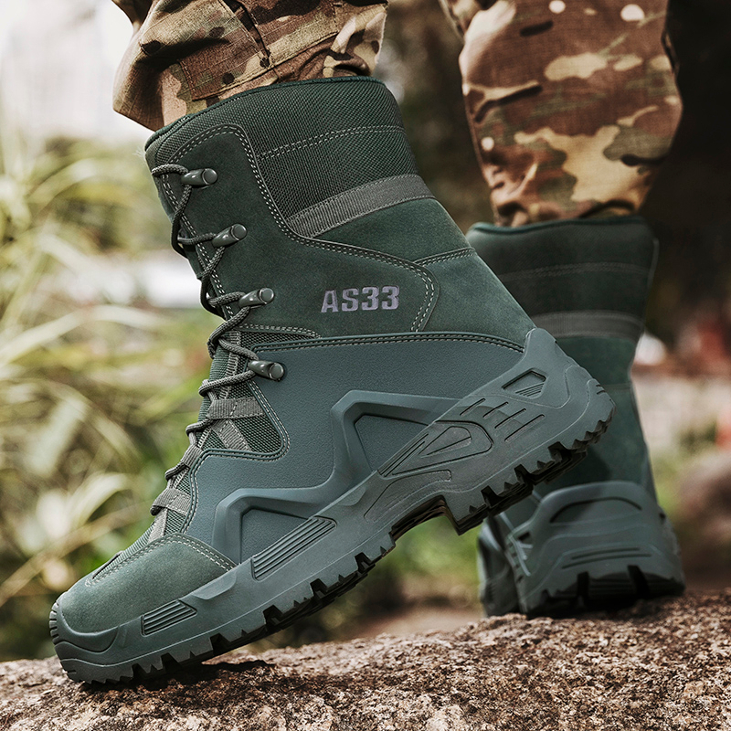 Men's Tactical Combat Boots High Cut Tactical Boots Heavy Duty Combat