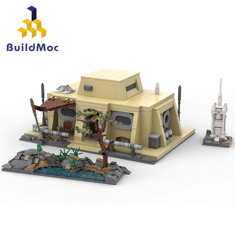 Buildmoc Star Wars The Mandalorian's Cabin Model city street view Din
