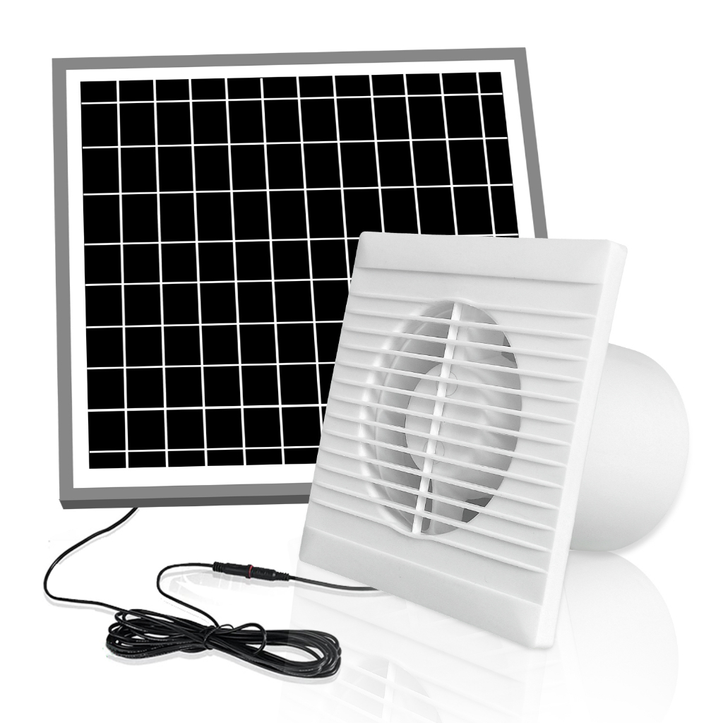 Solar 12V solar exhaust fan louver household wall ventilation fan