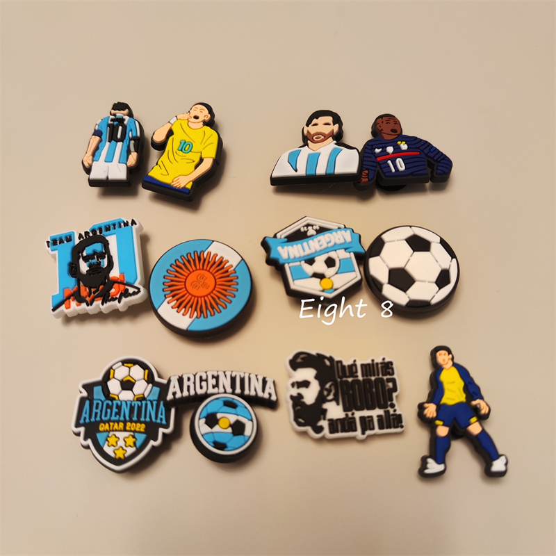 Sport Football Series Croc Jibbitz Footballer Messi Character Jibbitz Pins Buckle For Croc Shoes