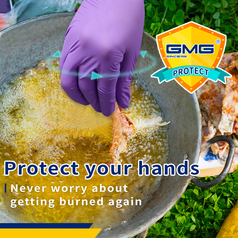 GMG new product Disposable nitrile gloves purple powderfree allergy
