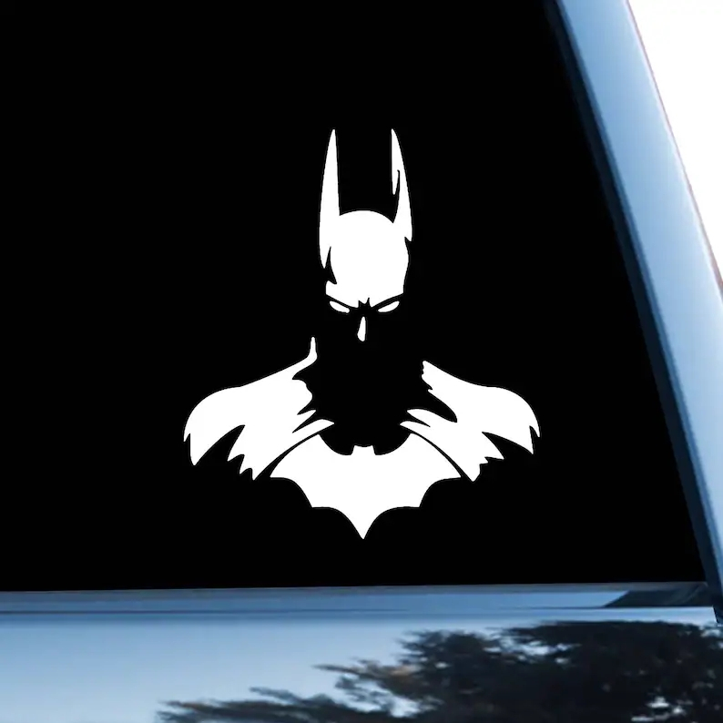 [P-A715] Batman Reflective Sticker Fuel Tank Cover Car Sticker Rear ...