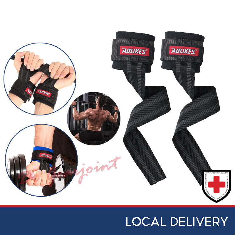 1Pair Weight Lifting Straps/Wrist Straps Wraps Grip with antislip