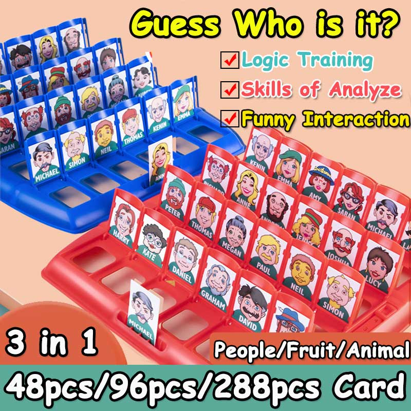 Guess Who Is It ? Classic BoardGame Funny Family Guessing Games Kids ...