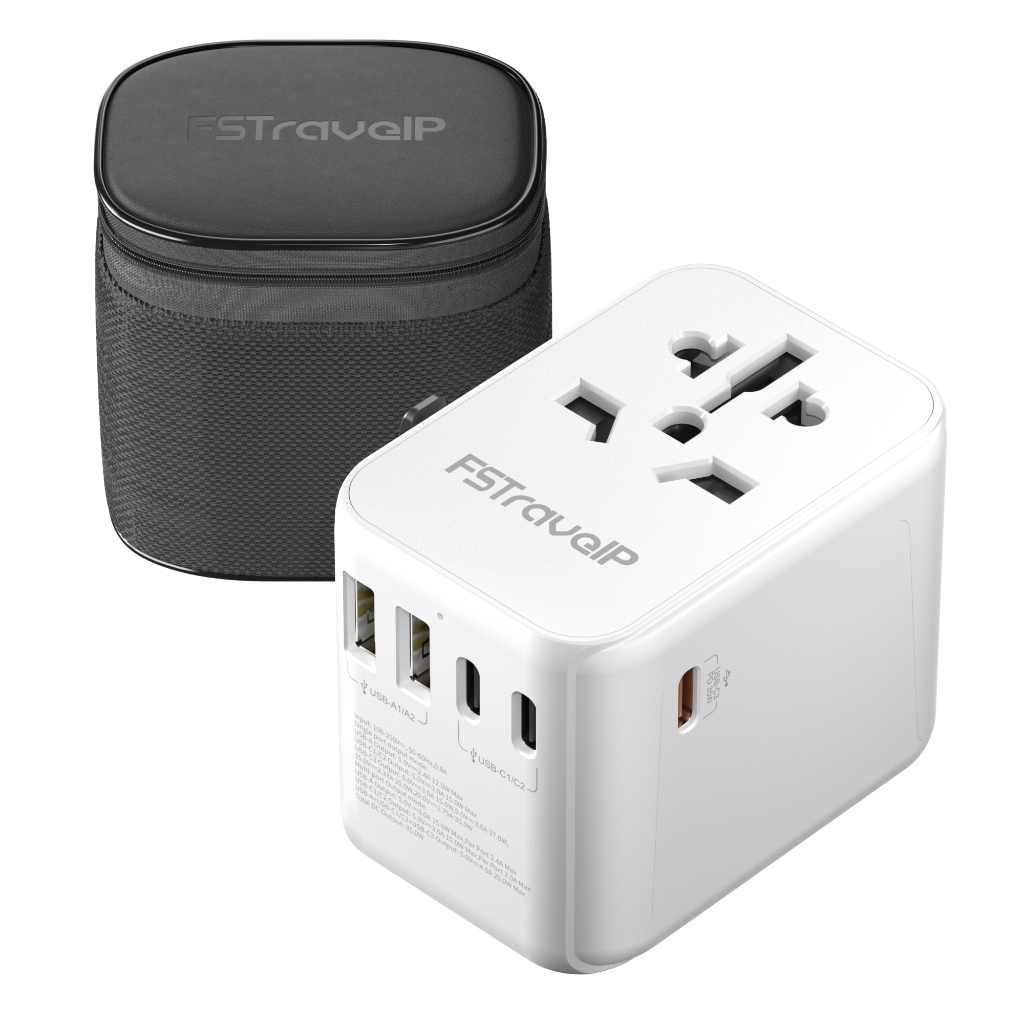 Worldwide Travel Adapter with USB C PD 35W Fast Charge, FSTravelP