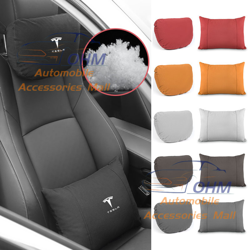 Car Neck Pillow Headrest Cotton Lumbar Back Support Pillow Car Interior