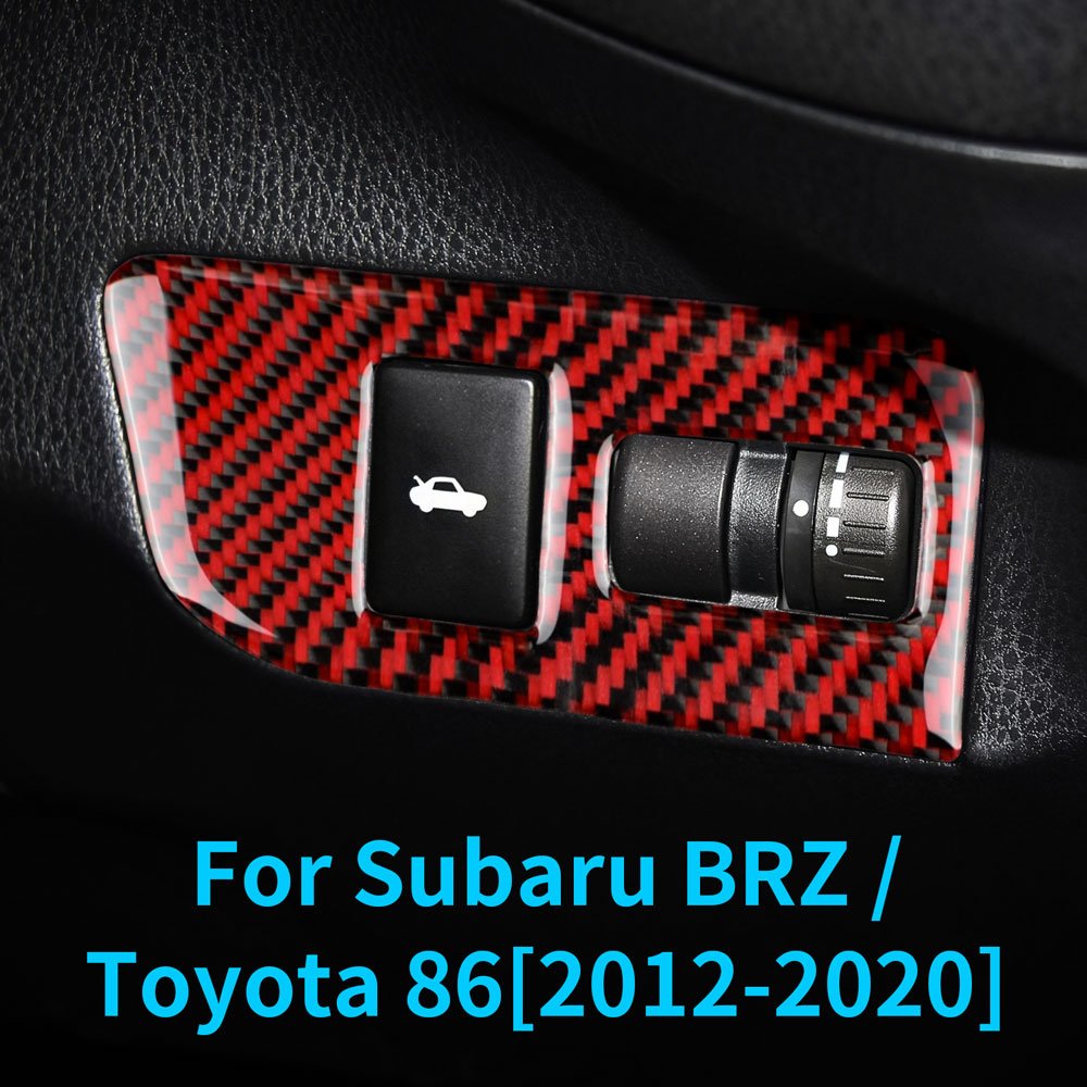 Carbon Fiber Trunk Button Switch Stickers for Subaru BRZ Toyota GT86