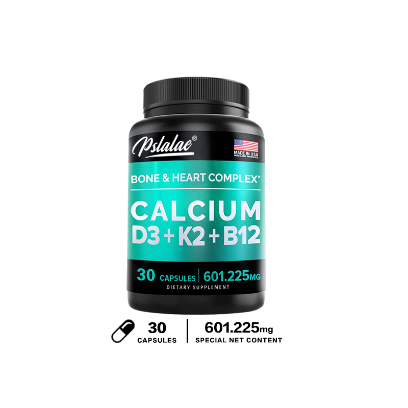 4 in 1 Calcium 600 mg with Vitamin D3 5000 IU K2 + B12 - Bone Strength Supplement - Heart &amp; Bone Health Complex