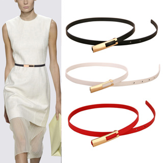 Thin Leather Female Belt Strap Black White Brown Women Belts