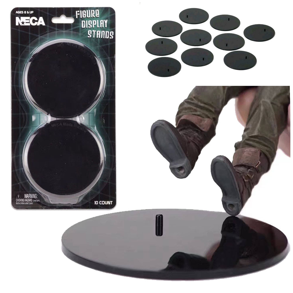 NECA 10 Pieces Action Figure Display Stands Base Black Fits Most NECA 6