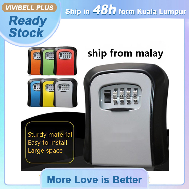 【Big Sale】Steel Wall Mount Key Safe Box Numbering Lock Key Storage Lock