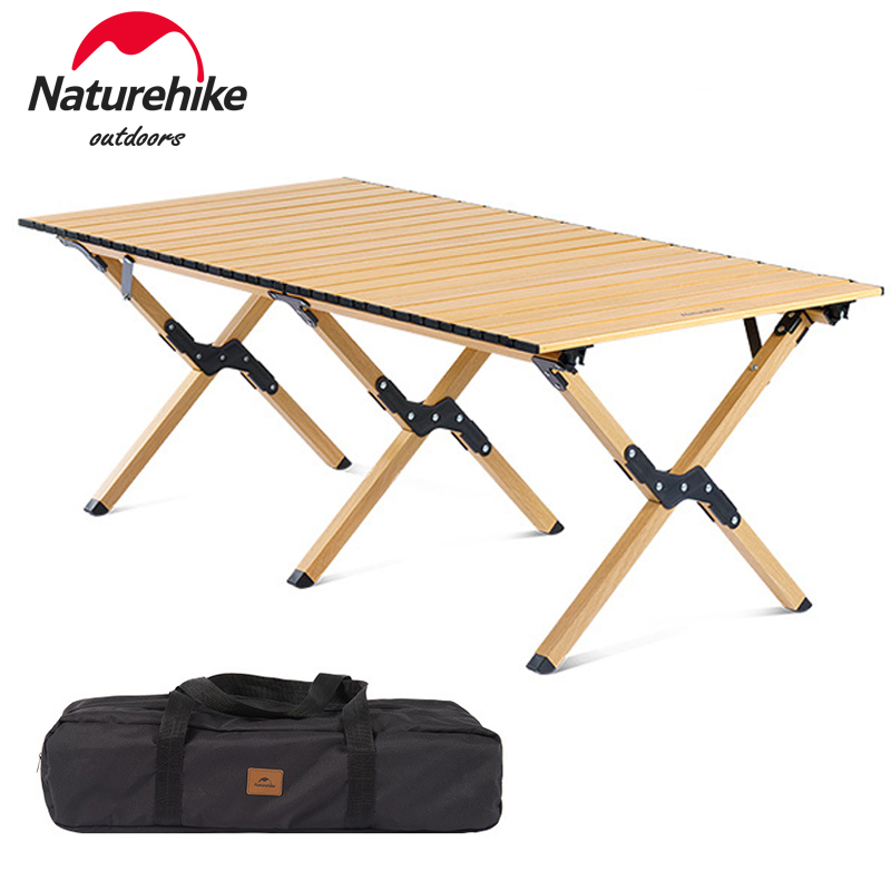 Naturehike Aluminium Lightweight Portable Camping Roll Table | Shopee ...