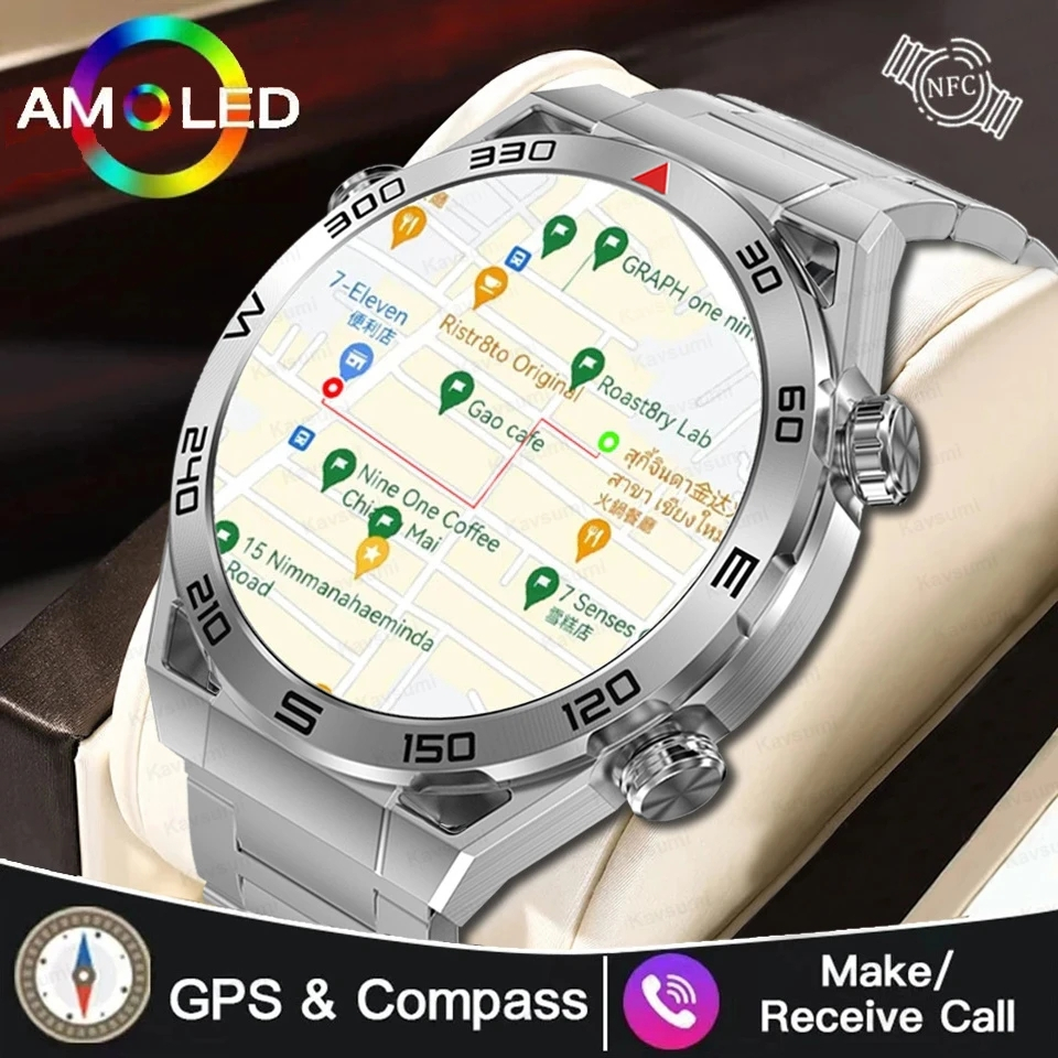 2023 New GPS Smart Watch MenNFC ECG+PPG Bluetooth Call Smartwatch 1.5
