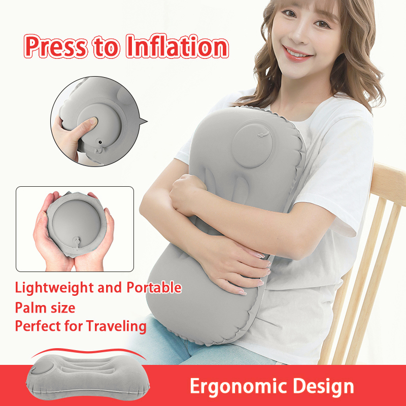 Inflatable Travel Pillow Neck Pillow U-Shaped Automatic Air Nozzles ...