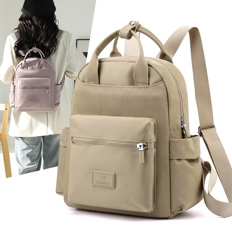 【Colorful Fox】solid color casual backpack waterproof nylon bagpack for ...
