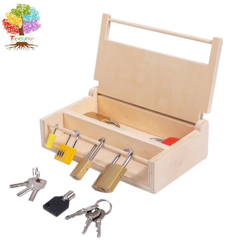 Montessori Lock and Key Toy Set for Kids, Educational Lock Set Keys