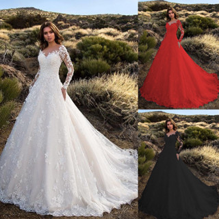 50 Gorgeous Wedding Dresses for 2022 : Halter Neck Long Sleeve Wedding Dress