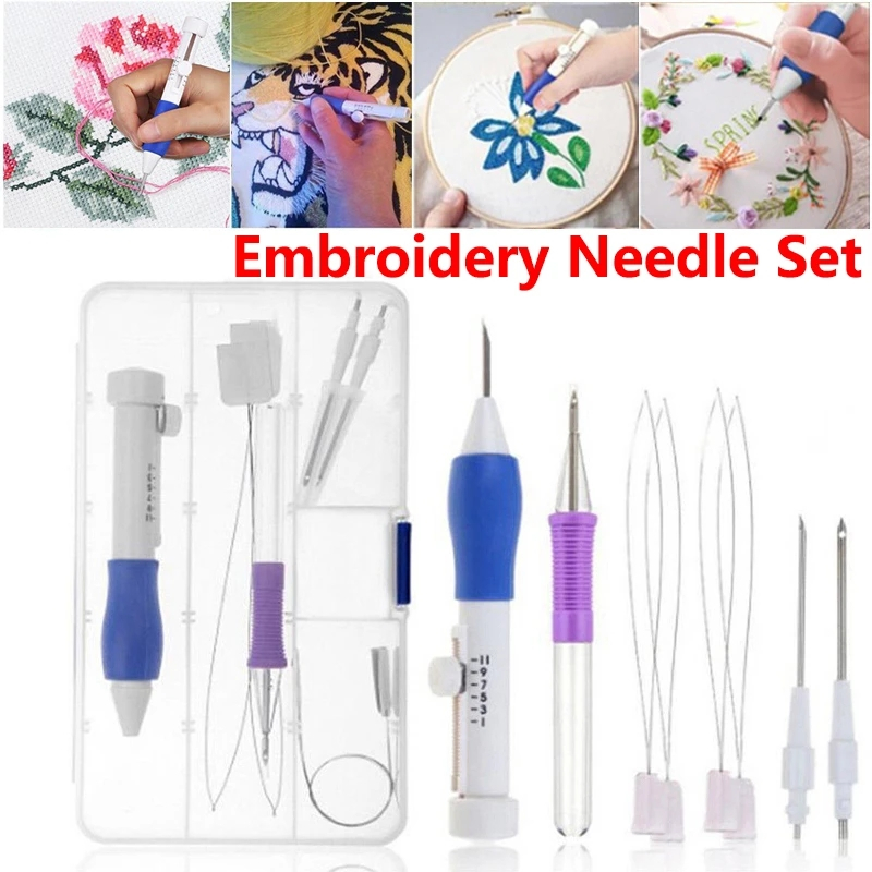 DIY Embroidery Punch Needle Kit Embroidery Pen Set Clothes Embroidery