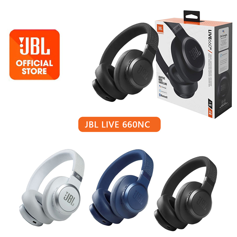thumbnail image 2 of JBL Live 660NC - Wireless Over-Ear Noise Cancelling Headphones With Long Lasting Battery And Voice Assistant - Black And InfinityLab InstantStation Wireless Stand And USB-A Compact Fast Charging 2 of 14