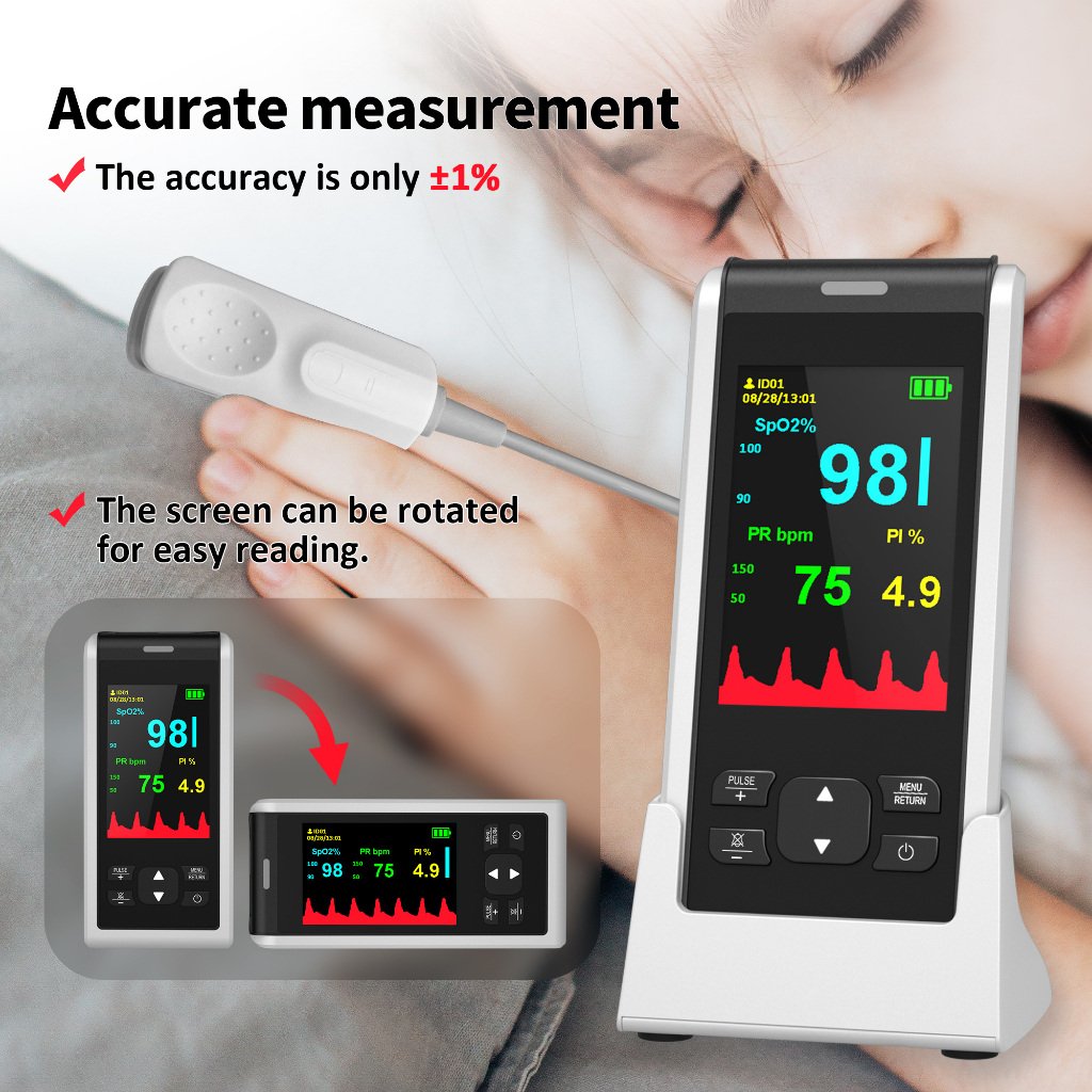 HealthTree Handheld Pulse Oximeter Fingertip oxygen meter finger pulse