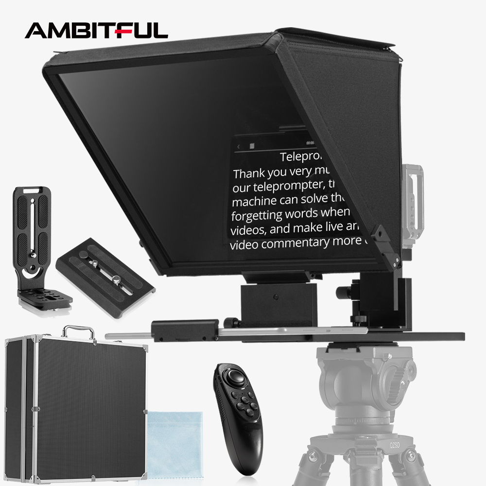 AMBITFUL T16 Big Screen Prompter Professional Interview Foldable