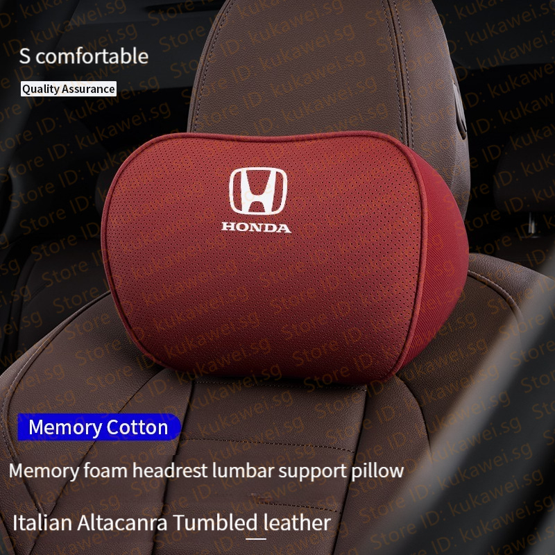Honda Italian altacanra suede Headrest Lumbar Support Car Neck Pillow