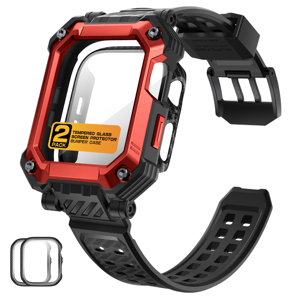 SUPCASE Unicorn Beetle Pro Case with Band for Apple Watch Series 9 8 7 45mm 2X Built in Tempered Glass Screen Protector Rugged Protective Case with Strap Bands Shopee Malaysia