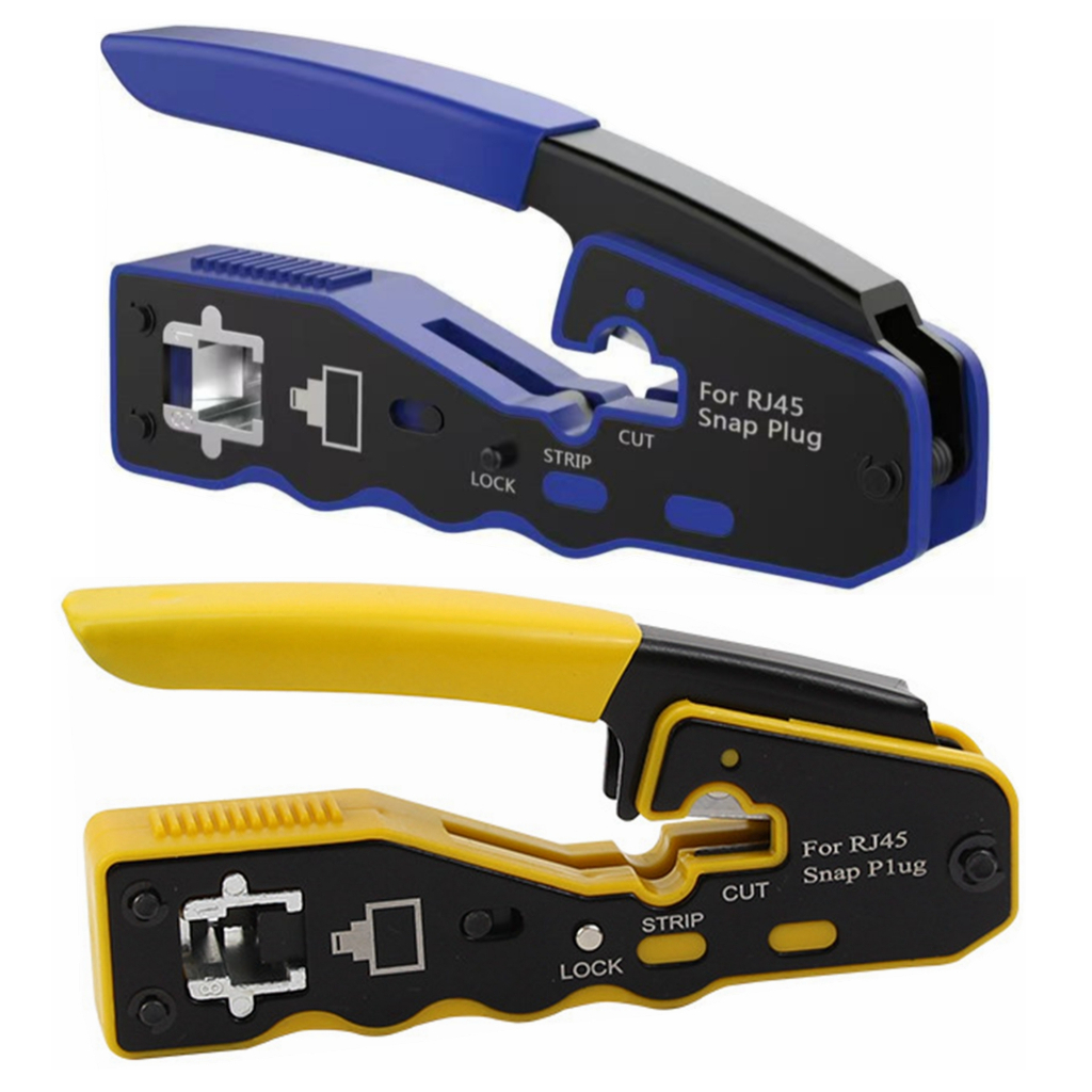Yankok RJ45 Pass Through Crimper for CAT5 CAT5e CAT6 Network Connectors ...