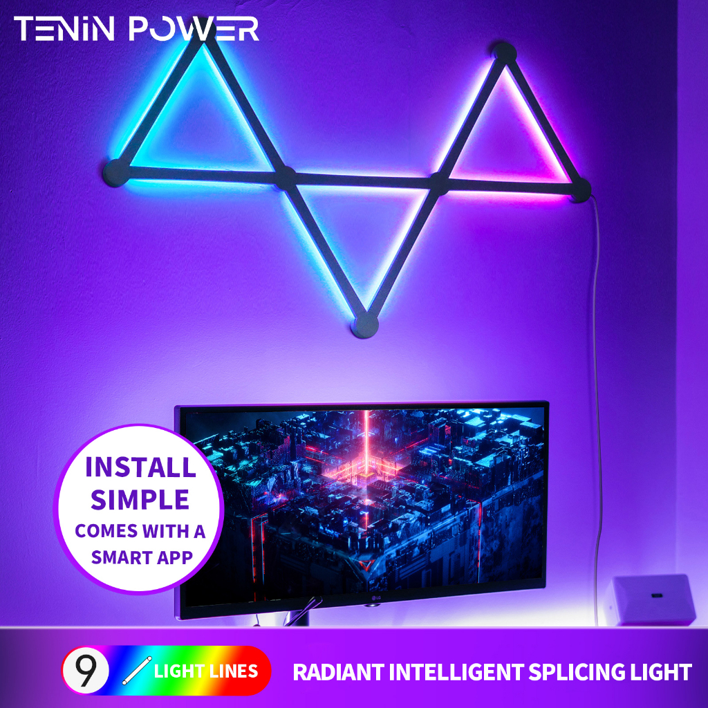 Tenin Power 6/9 Section RGB lights LED lights wifi/Bluetooth Ambient ...