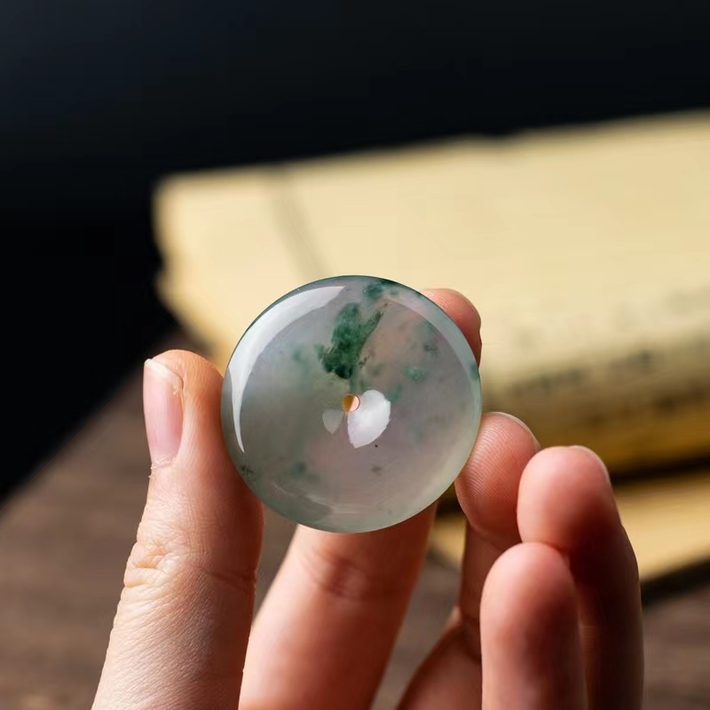 Pure Natural Burmese Jadeite A Goods Jadeite High Ice Floating Flower