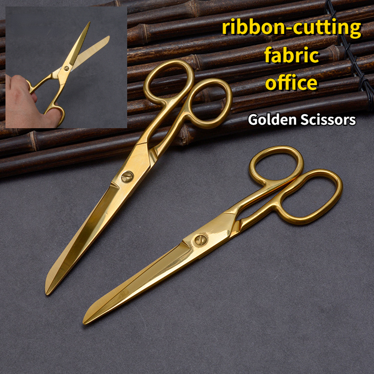 Golden Scissors Company Opening Ribbon Cutting Scissors Office Scissors