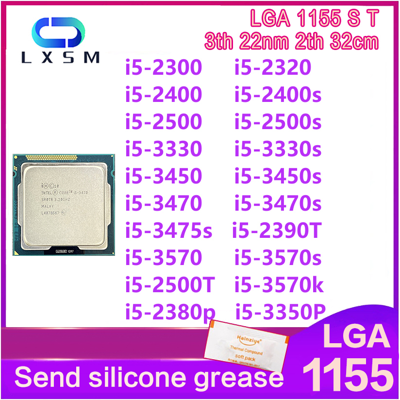 Intel Core i5-2300 2320 2400 2500K 3330 3450 3470T 3550P 3570S Quad ...