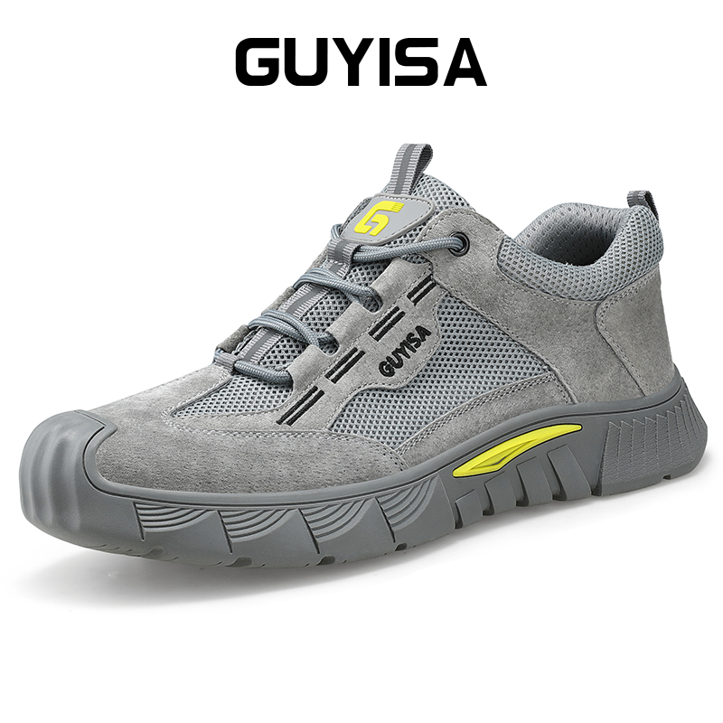 GUYISA Safety Shoes Low Cut Antislip Steel Toe Footwear Size 3745 in