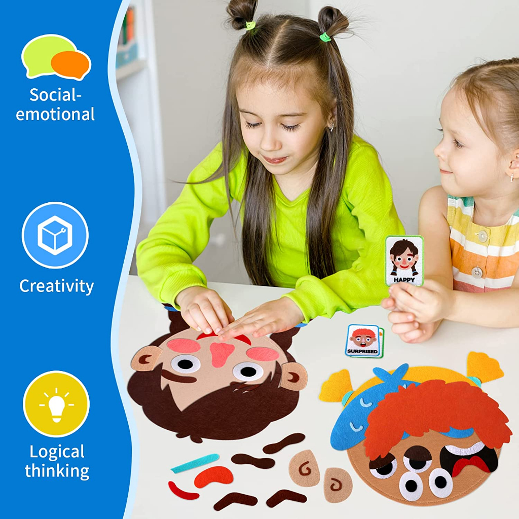 Kids Social Emotional Learning Busy Board with Emotion Cards for Faces ...