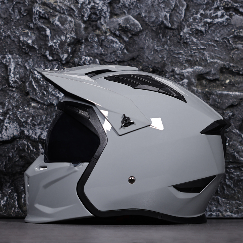 ORZ Helmet Vintage Helmet Street Warrior Combination Helmet Removable ...