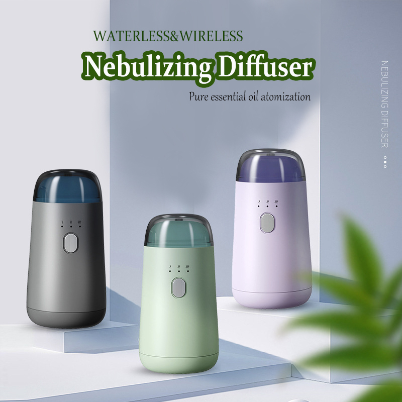 Waterless&Wireless Essential Oil Nebulizing Diffuser for Aromatherapy ...