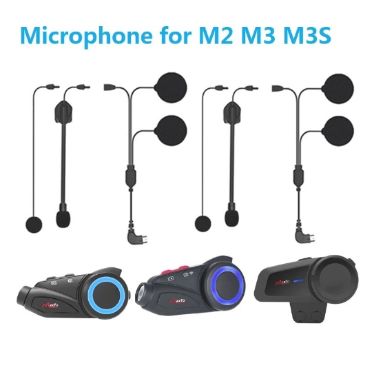 1 Pc - Maxto Microphone 2 En 1 Pour Casque De Moto, M2 M3 M3S