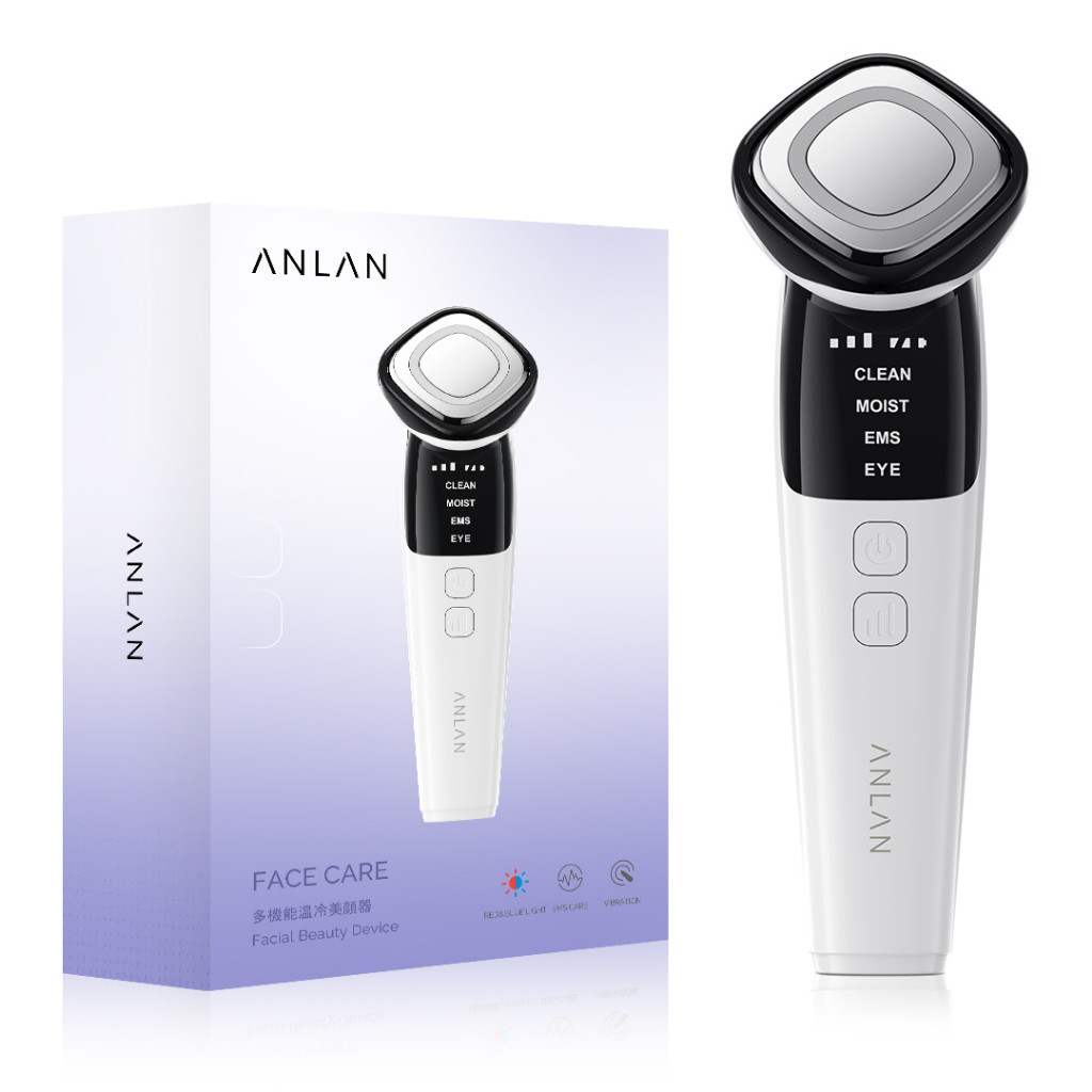 ANLAN EMS Facial Massager/EMS Eye Massager LED Light Therapy Sonic ...