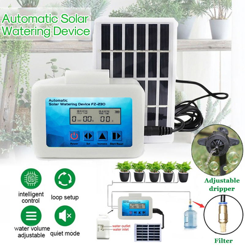 Solar Powered Automatic Watering System Water Timers For Hoses Programmable Water Pump