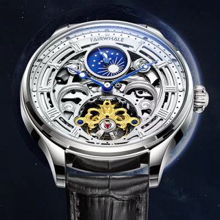 MARK FAIRWHALE Luxury Flying Tourbillon Moon Phase Mens Watch