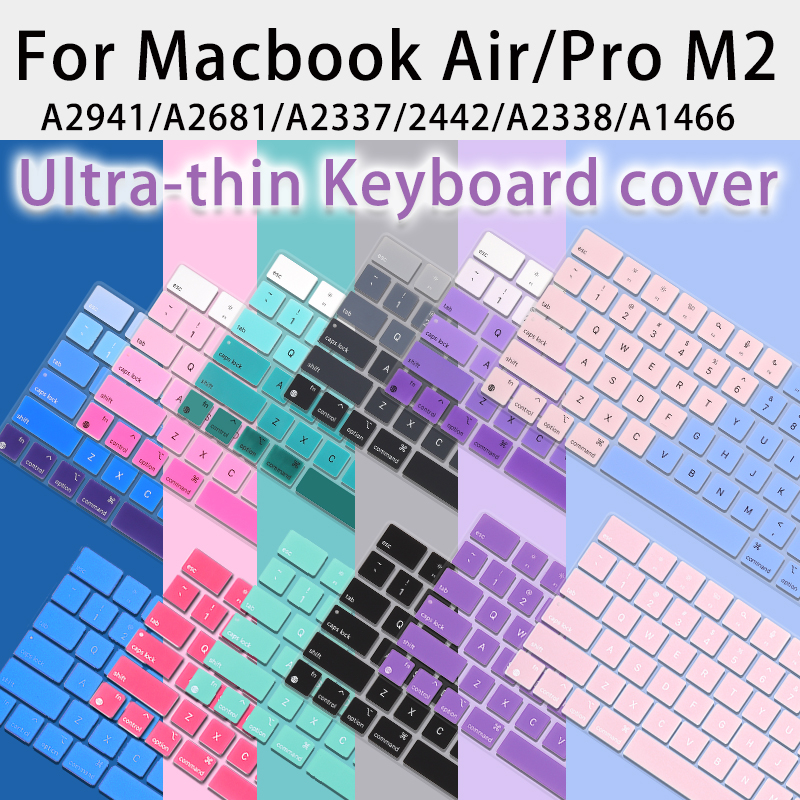 Ultra thin US Keyboard cover for Macbook Air 15 A2941 2023 2022 Air M2