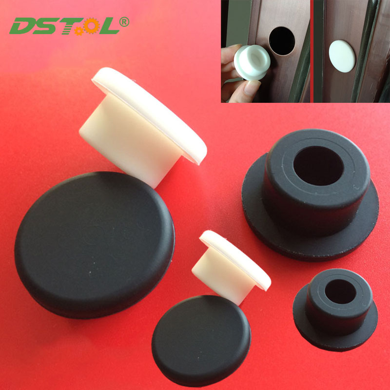 Black White Round Silicone Rubber Seal Hole Plugs Blanking End Caps 