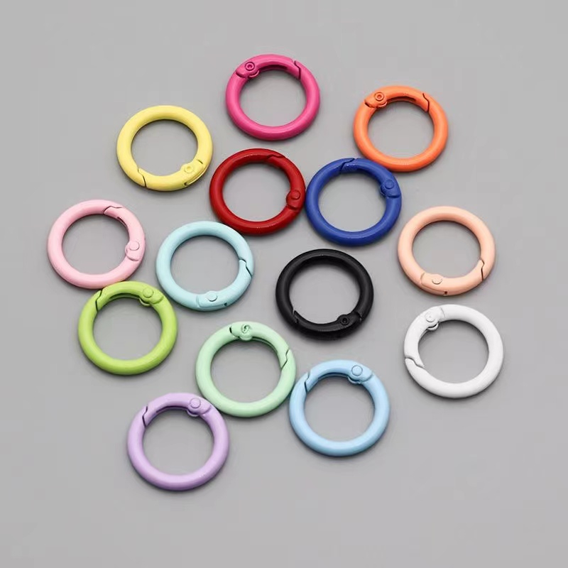 5Pcs Small Metal Multicolor Key Rings Round Clasp Connector For DIY ...