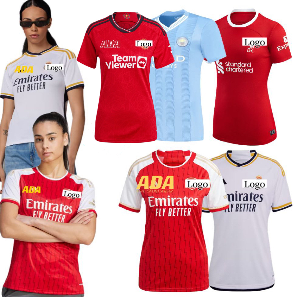 【Women】2324 MU , ASR , Man C , MC , Real M , Barcelona home red women's football high quality
