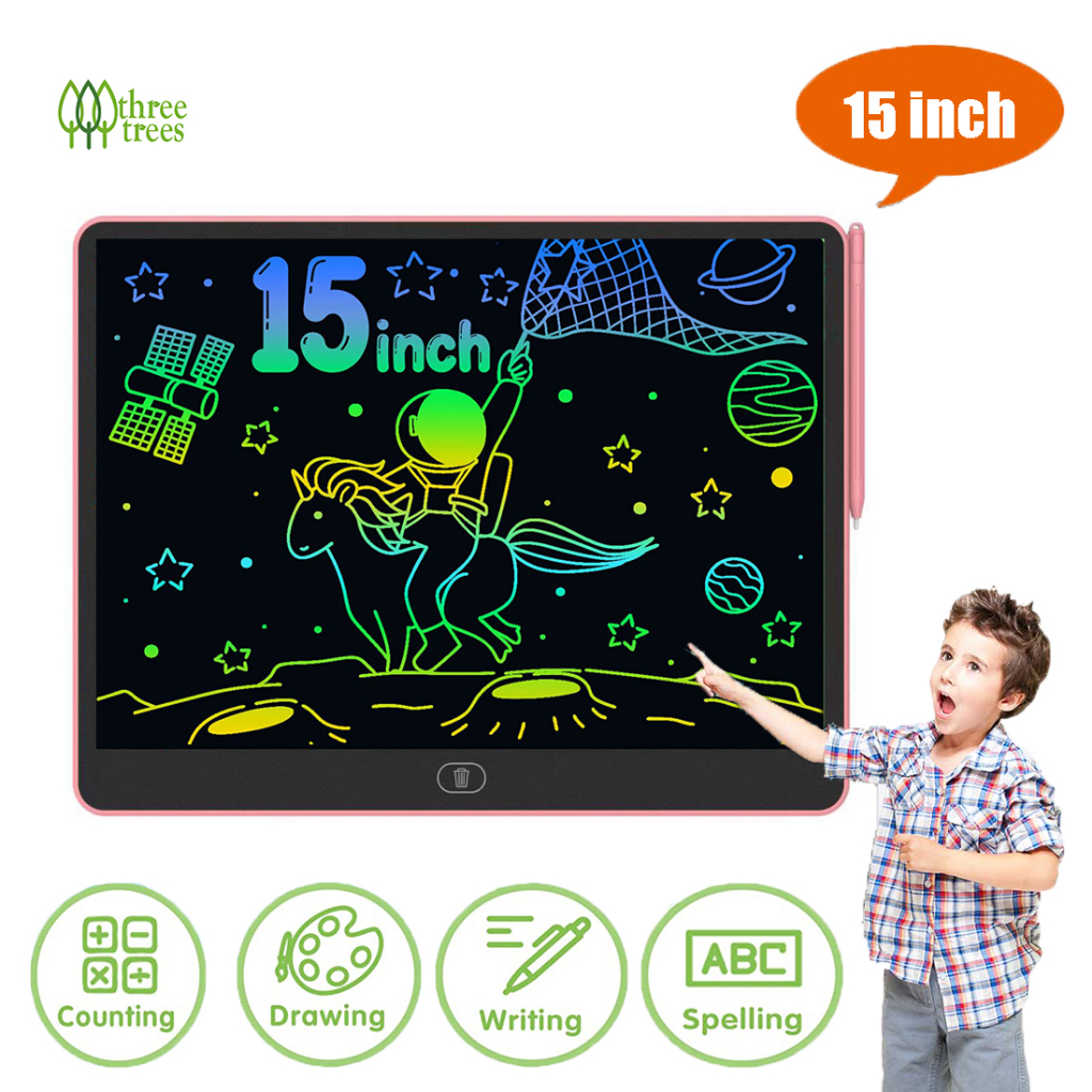 15 inch Smart LCD Writing Board Colorful High light Screen