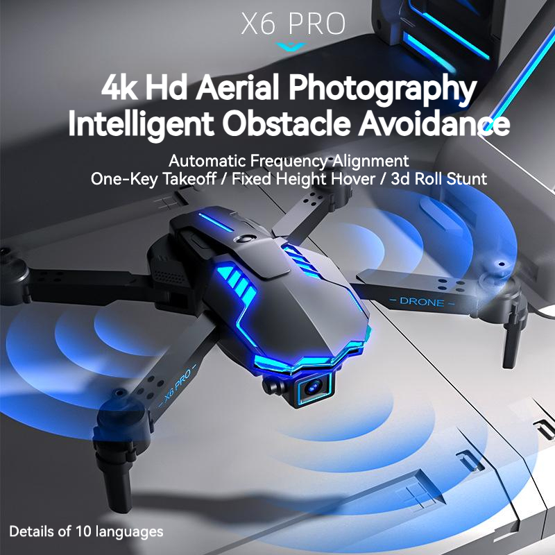 X6 Pro Drone 4k Dual Camera Optical Flow 360° Obstacle Avoidance ...